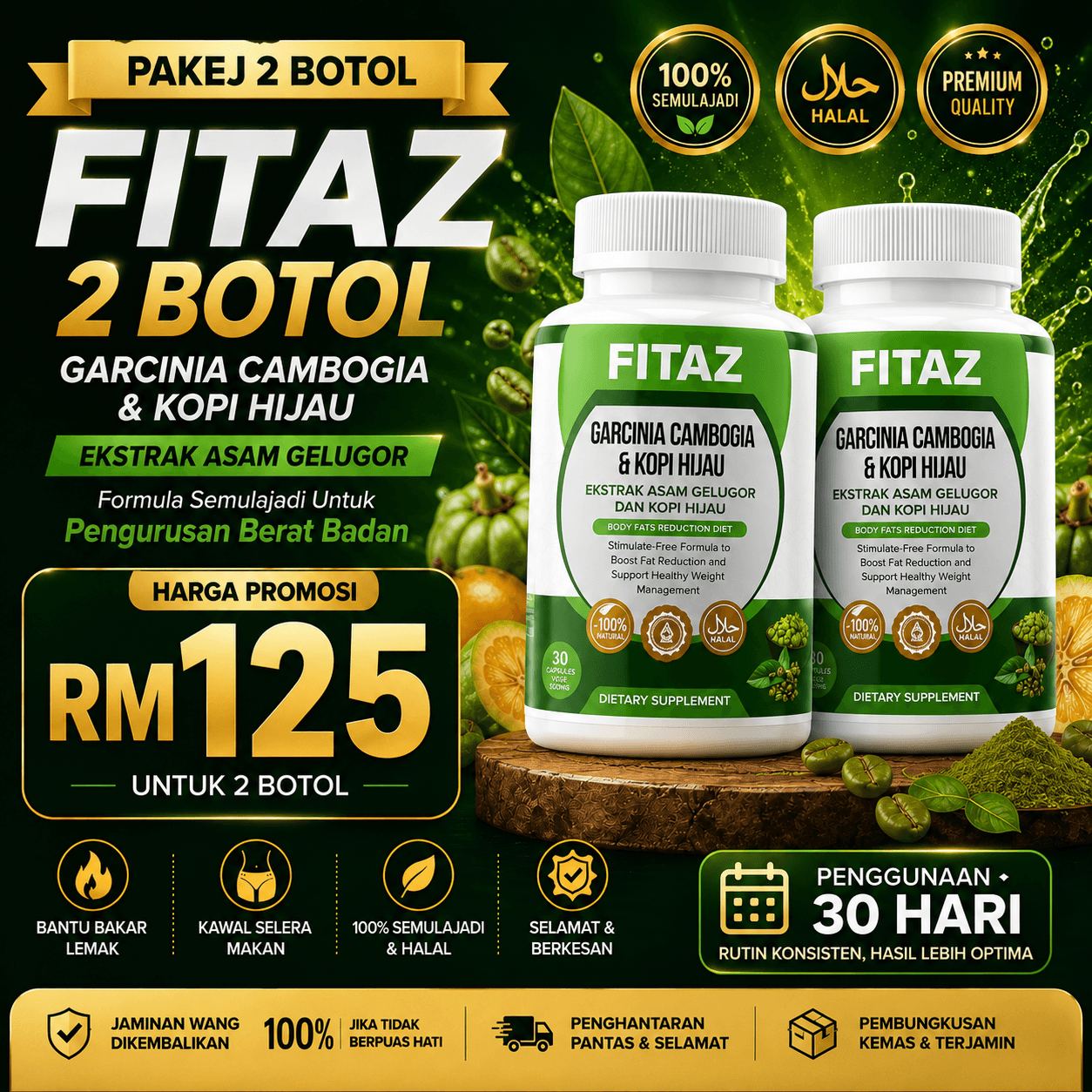 Pakej FITAZ 2 botol RM125