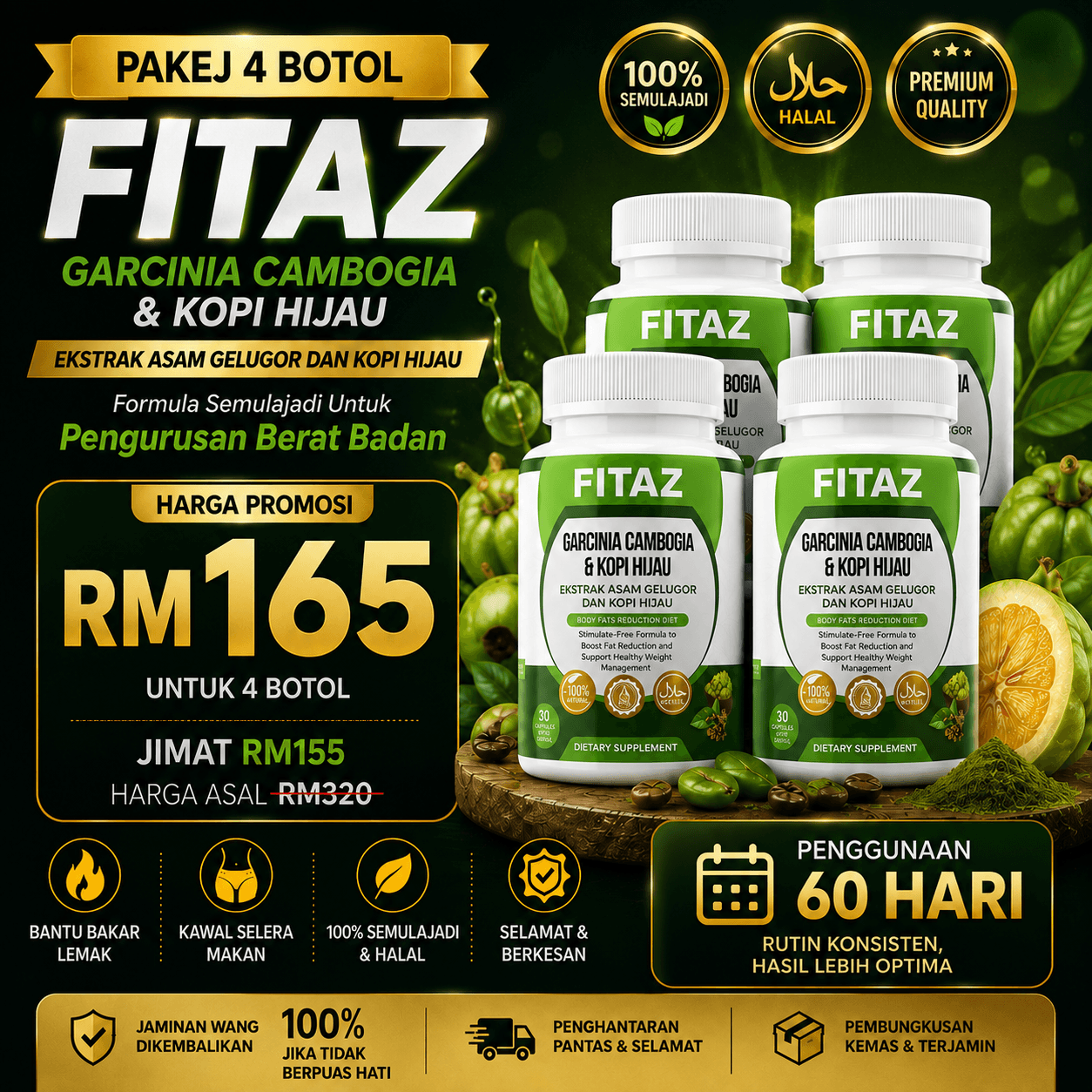 Pakej FITAZ 4 botol RM165