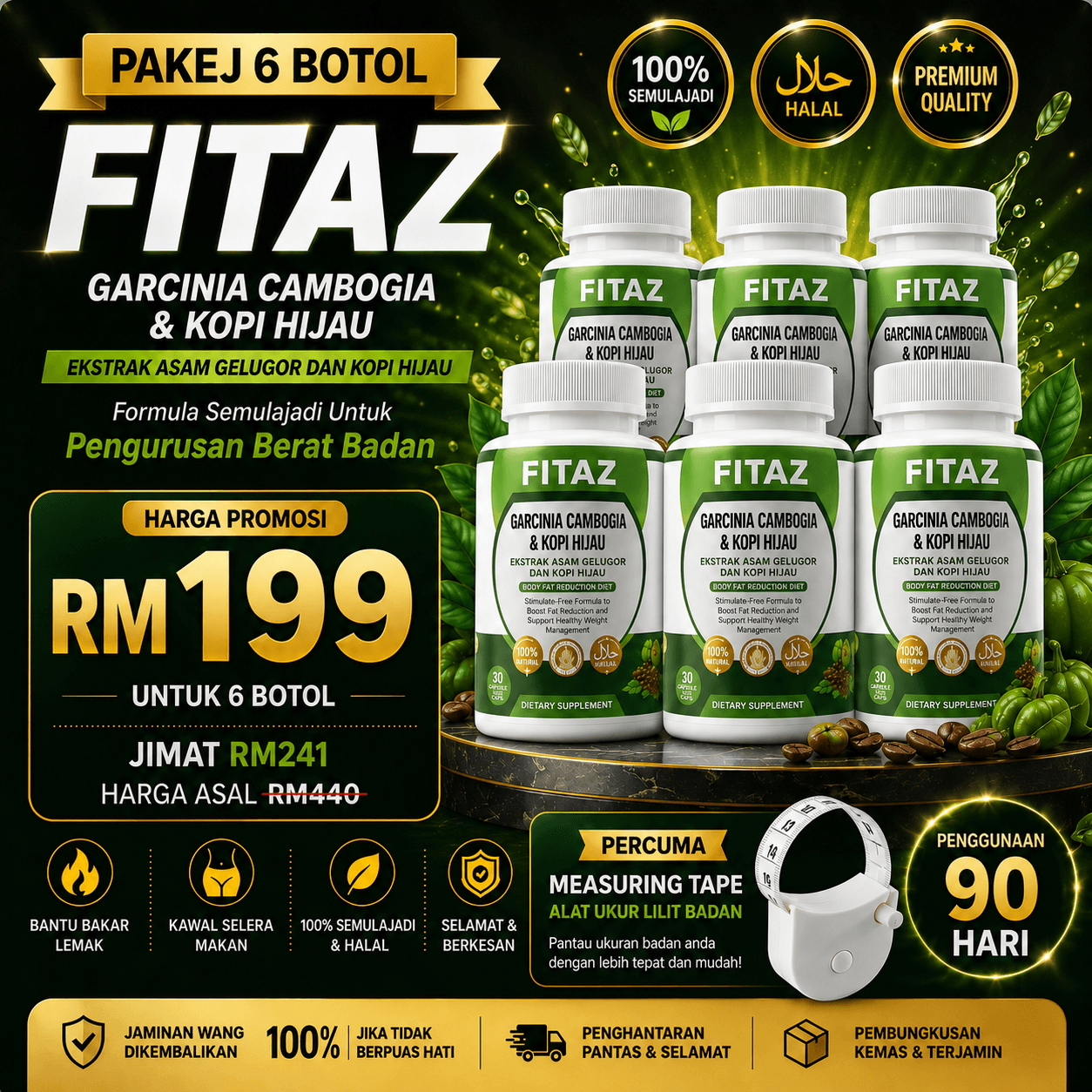 Pakej FITAZ 6 botol RM199