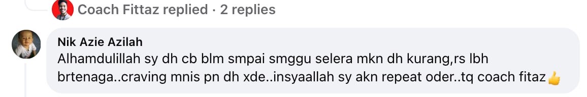 Testimoni Facebook FITAZ 4