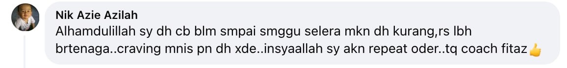 Testimoni Facebook FITAZ 5