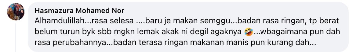 Testimoni Facebook FITAZ 8